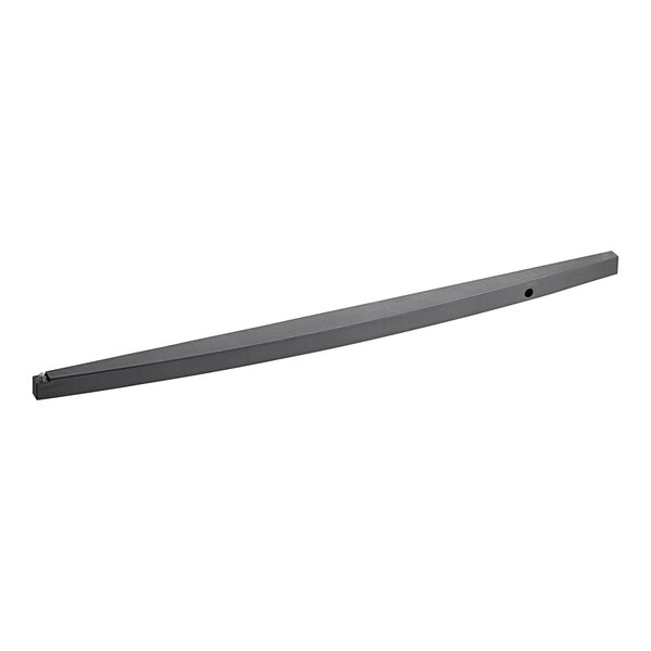 A grey metal rectangular end cap for a Manitowoc Ice machine with a hole on top.