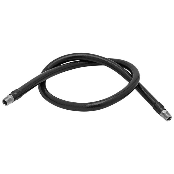 A black T&S water appliance hose.