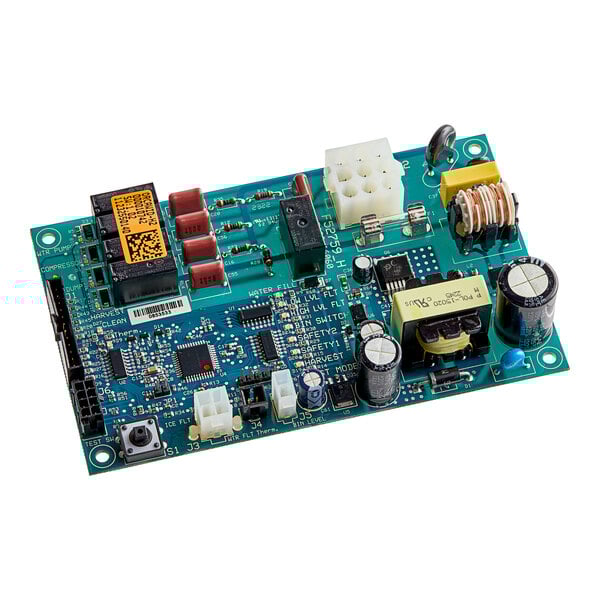 A close-up of a Manitowoc Ice control board.