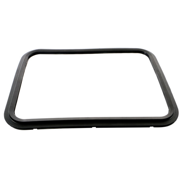 A black square gasket for a Taylor soft serve machine with a white background.