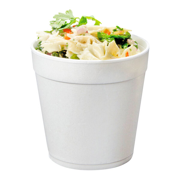 Dart 32MJ48 32 oz. White Foam Food Container - 500/Case