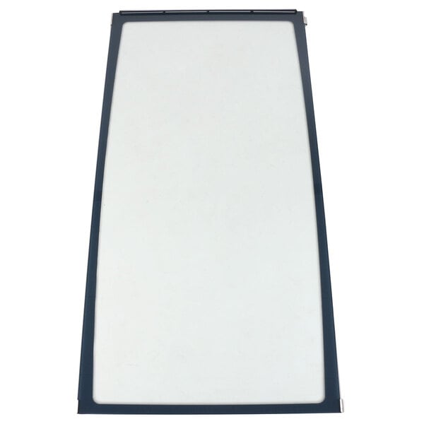 A white rectangular inner glass with a black border.