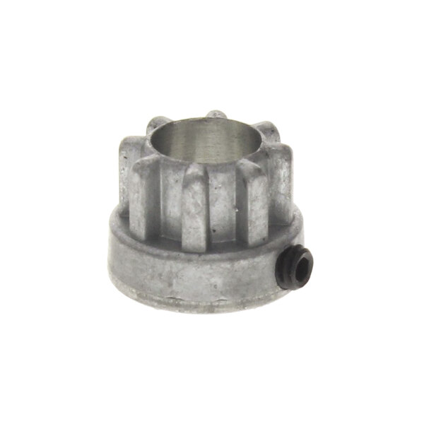 A metal Blodgett coupling with a hole in it.