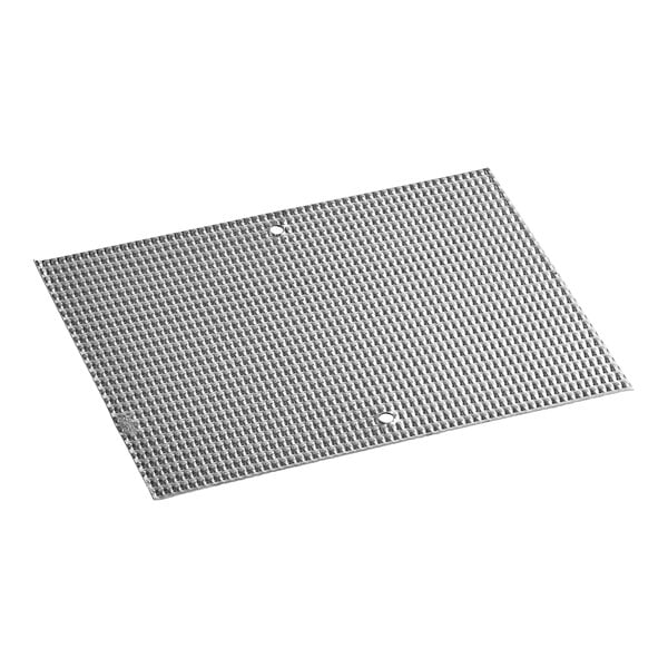 A close-up of a Frymaster Sana Grid Filter with holes in a metal plate.