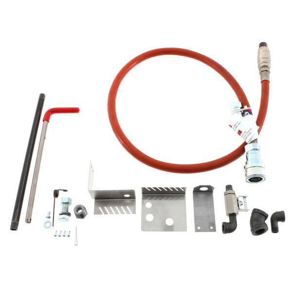A Henny Penny hose kit with a red hose and tools.