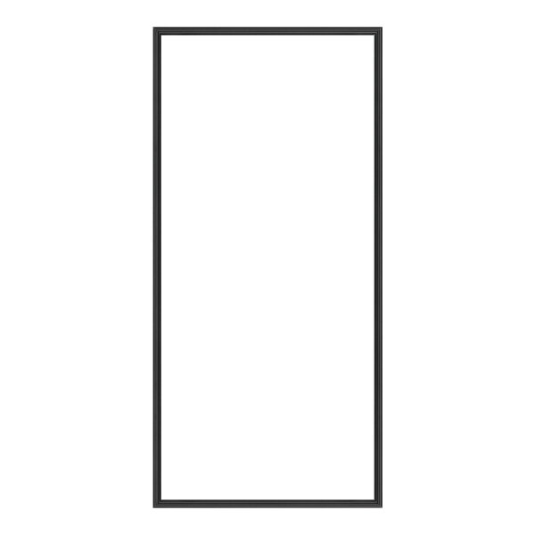 A black rectangular door gasket with a white border.