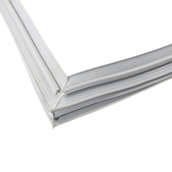 A close-up of a white plastic profile.