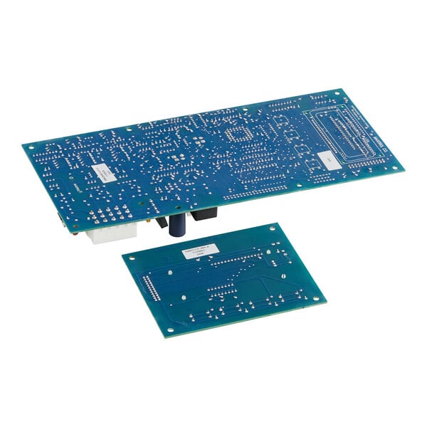 A pair of blue Lincoln 370411 control and display circuit boards.