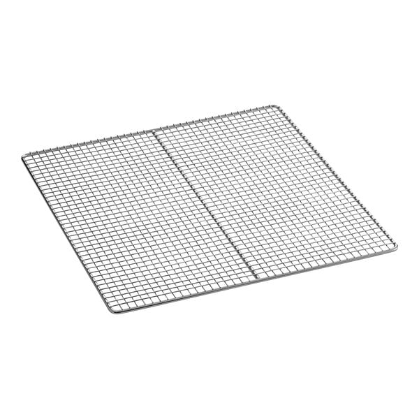 An Imperial wire mesh tray for frying on a white background.