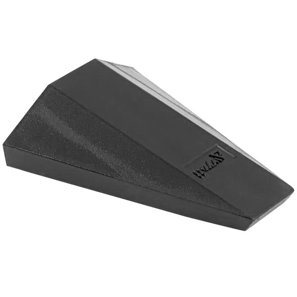 A black plastic triangular post guide.
