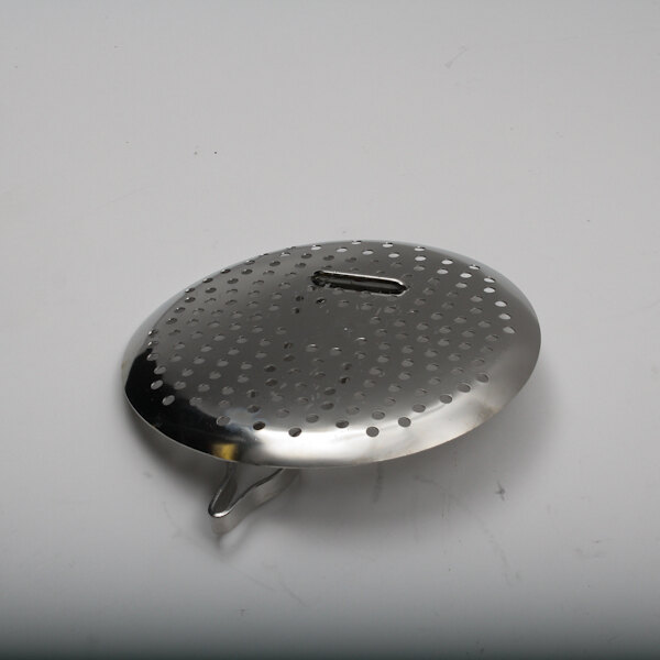 a metal lid with holes