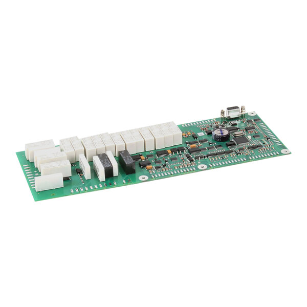 A green Convotherm small electronic circuit board with white and black components.