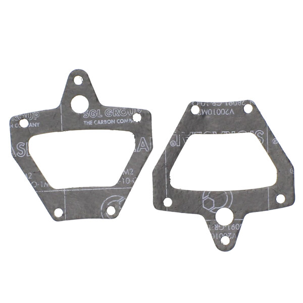 A close-up of two white Rational gaskets.