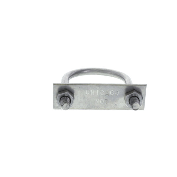 A Legion U-bolt with two holes on it.