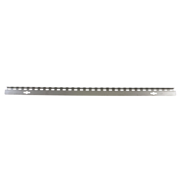 A metal shelf with two holes for a Food Warming Equipment 4015 R30 Upright.