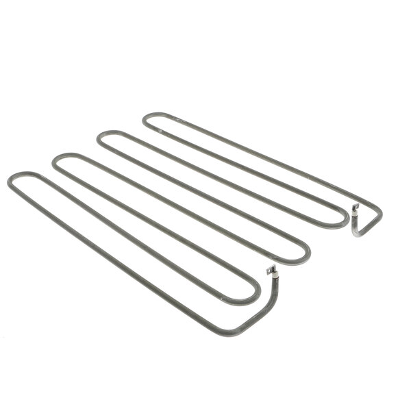 Four Antunes stainless steel heating elements on a counter.