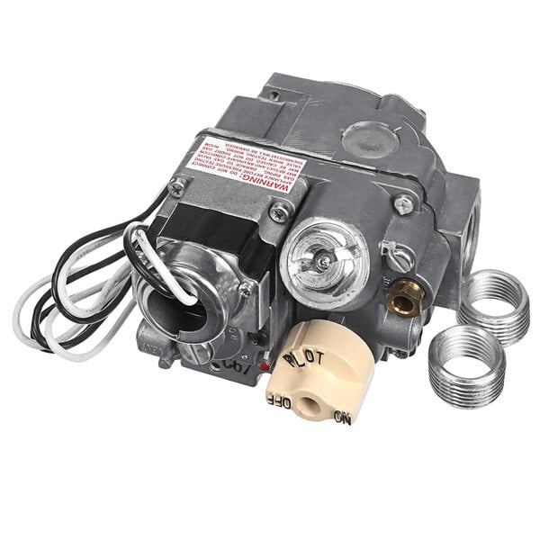 A Crown Steam combination gas valve for natural gas with wires.