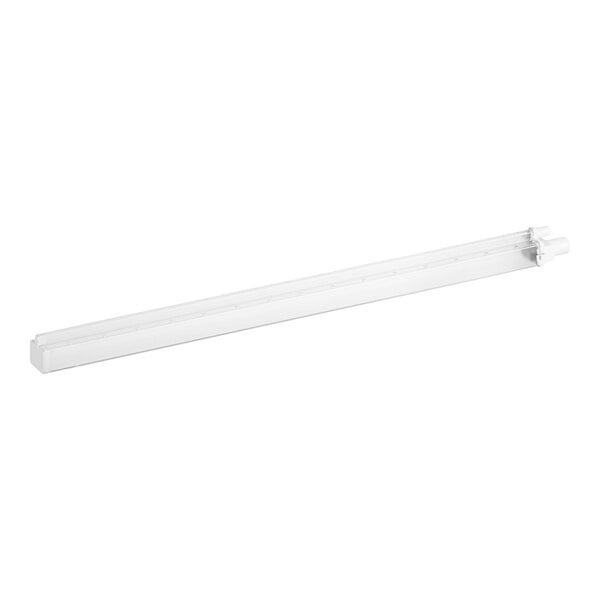 A white rectangular tube with a light fixture on the end.