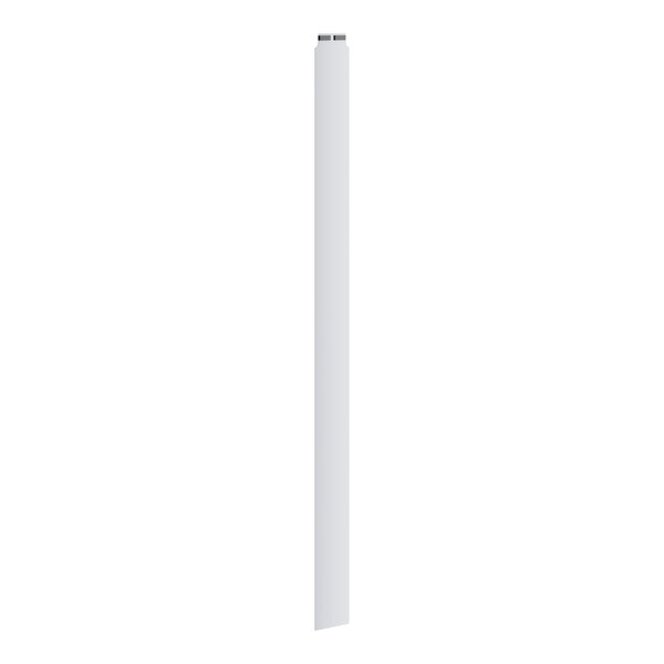 A long white rectangular strip with black top and bottom borders.