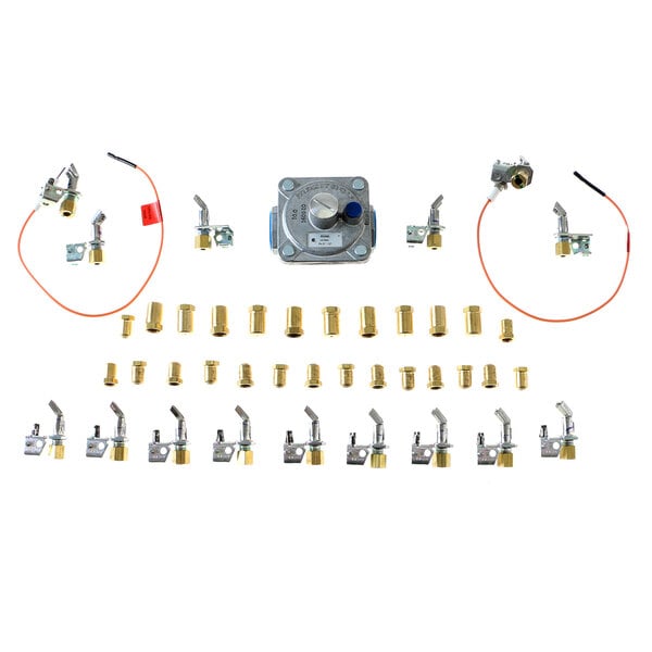 A US Range conversion kit with brass fittings and wires.