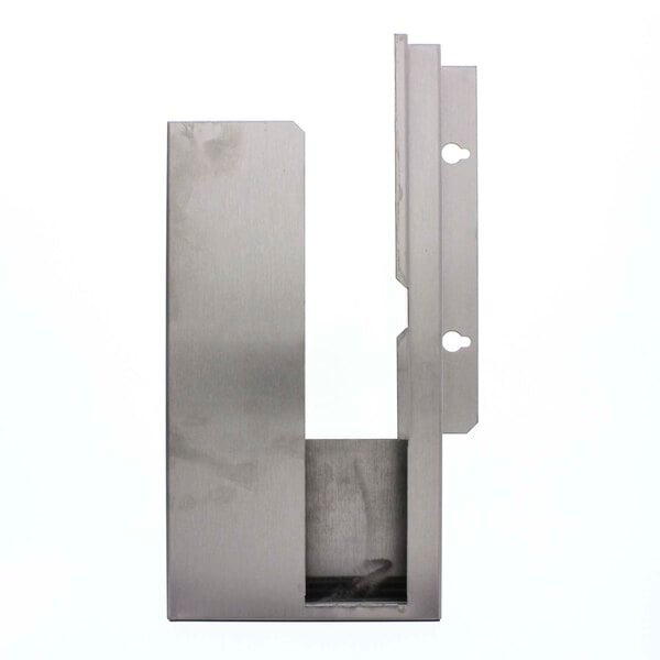 A silver metal Chain Cover for a Middleby Marshall conveyor oven.