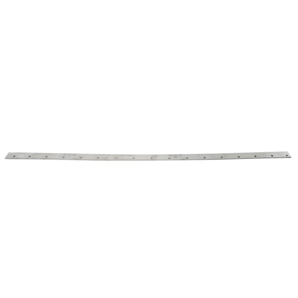 A metal bar with holes on a white background.