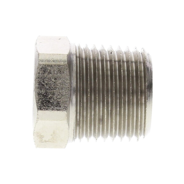 A stainless steel threaded bushing.
