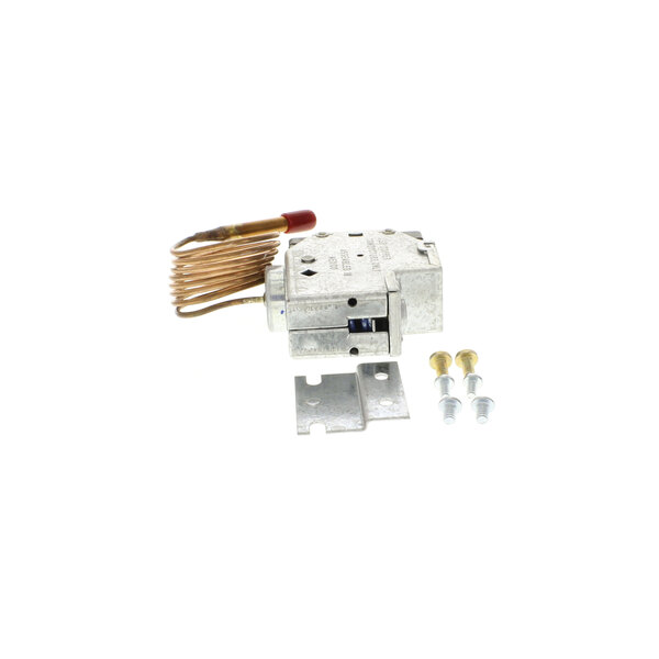 A Norlake Hi Pressure Switch with a metal plate and screws on a white background.