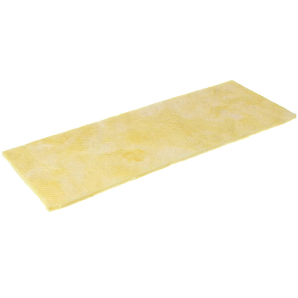 A yellow rectangular insulation sheet for an APW Wyott countertop food warmer on a white background.