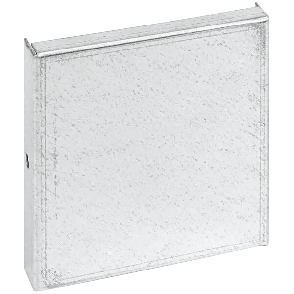 A white rectangular metal Conduit Box Cover.