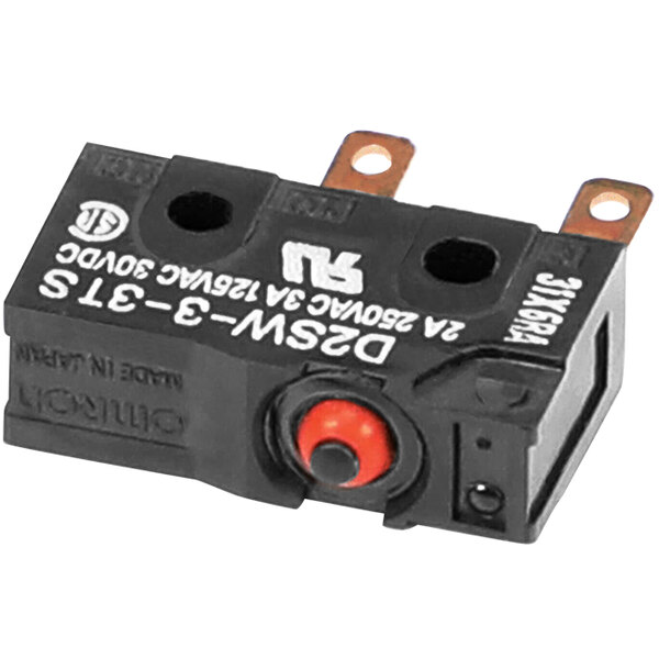 A black and white Cornelius Micro-B switch with red buttons.