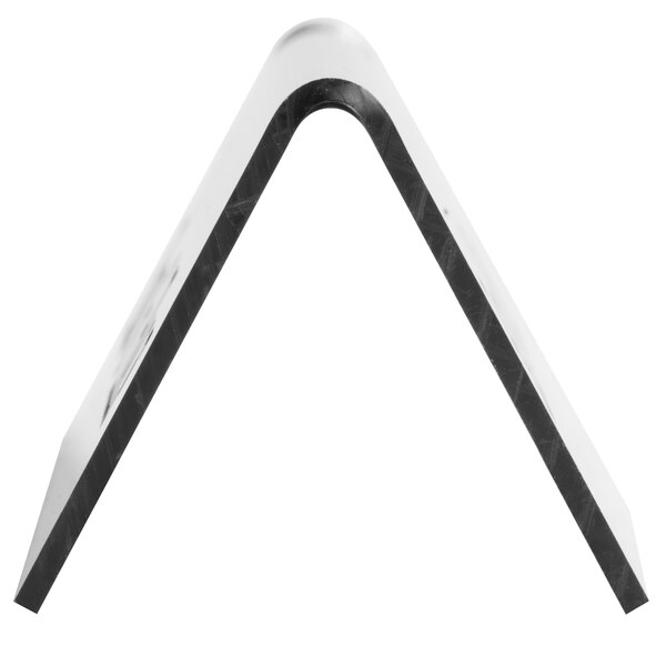 a close-up of a black and white triangle