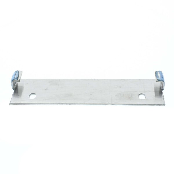 A metal Middleby Marshall reflector bracket with two holes.