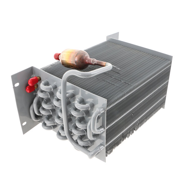 A Victory Evap Coil Assy Kit, a metal heat exchanger with a tube.