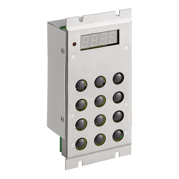 A silver rectangular Cleveland 109142 Timer panel with black buttons.
