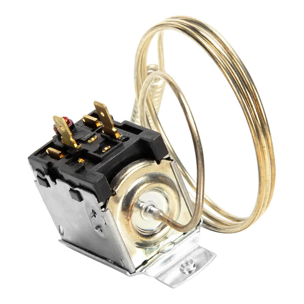 A Scotsman Bin Level Control, a small metal device with wires.