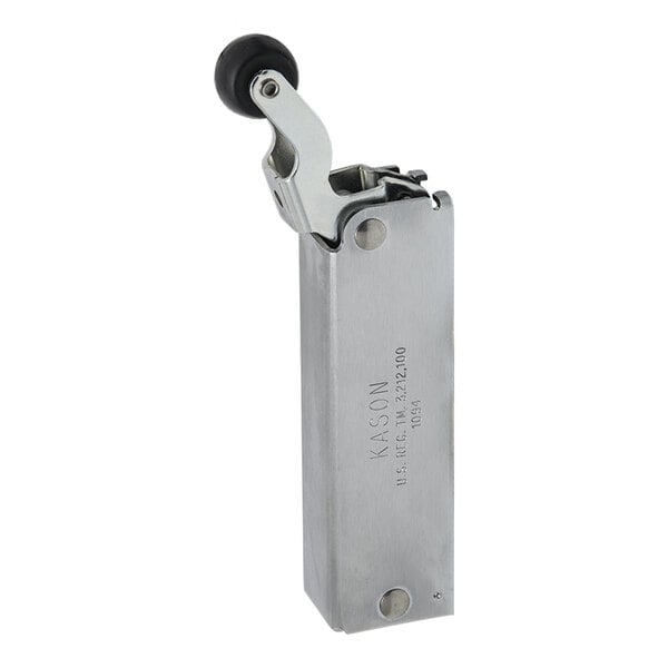 A metal door closer body with a roller arm, designed for concealed installation.
