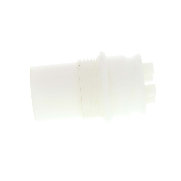 A white plastic SaniServ manifold with nozzles.