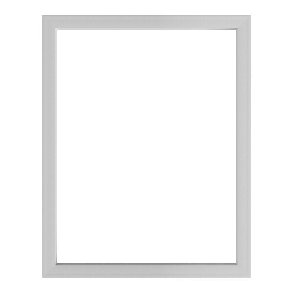 A white rectangular gasket with a white background.