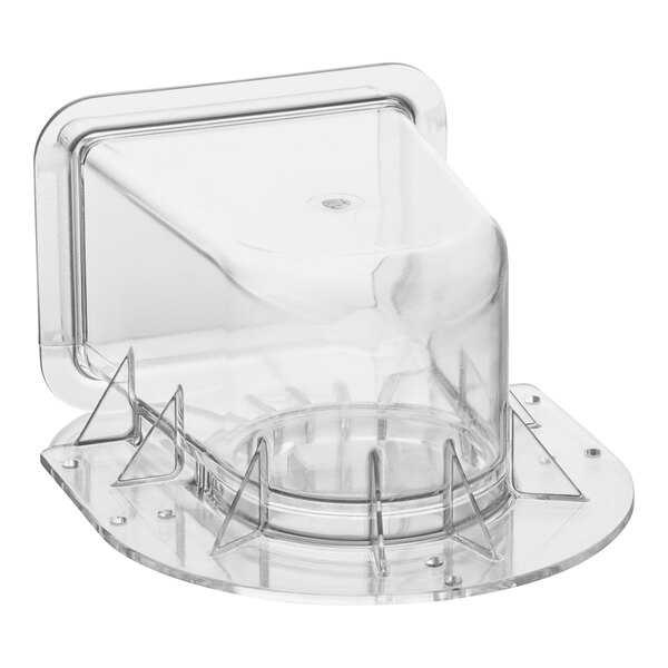 A clear plastic container with a lid and a Hoshizaki spout inside.