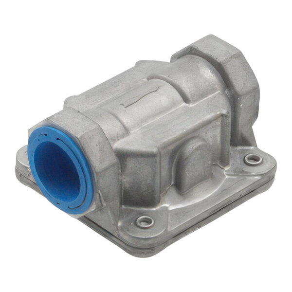 A Southbend regulator with a blue metal connector.