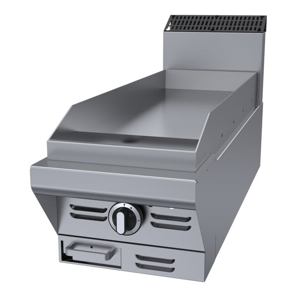 Garland M12T-8 Master Series Natural Gas 12" Modular Griddle Attachment with Thermostatic Controls - 22,000 BTU