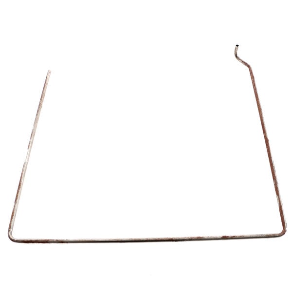 A long metal flex tube with a bend in it.