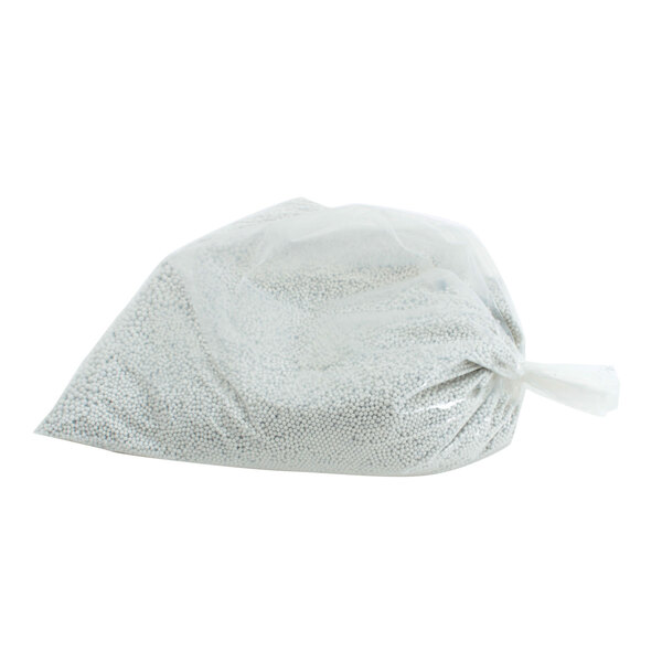 A white bag of Blakeslee Media beads.