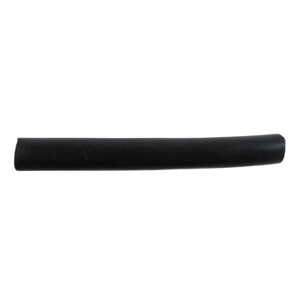 A black rectangular rubber tube with a hole in it.