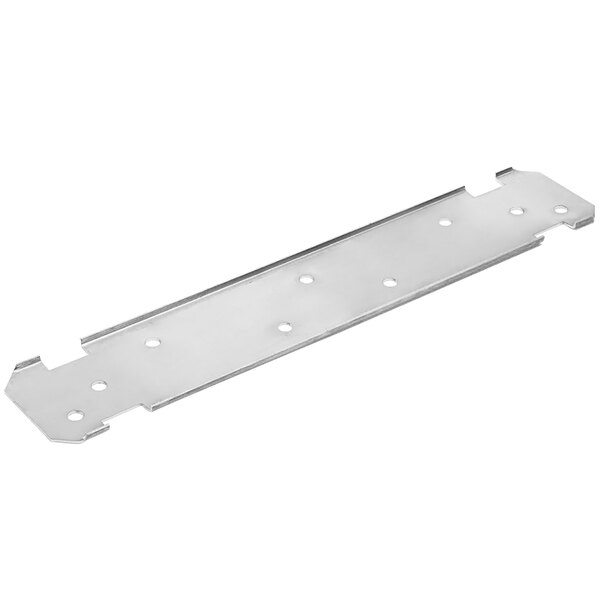 A metal plate with holes for mounting.