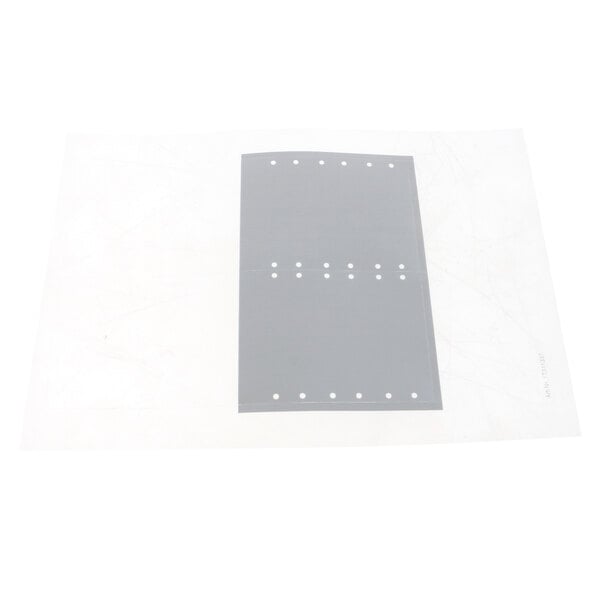 A white rectangular piece of paper with holes.