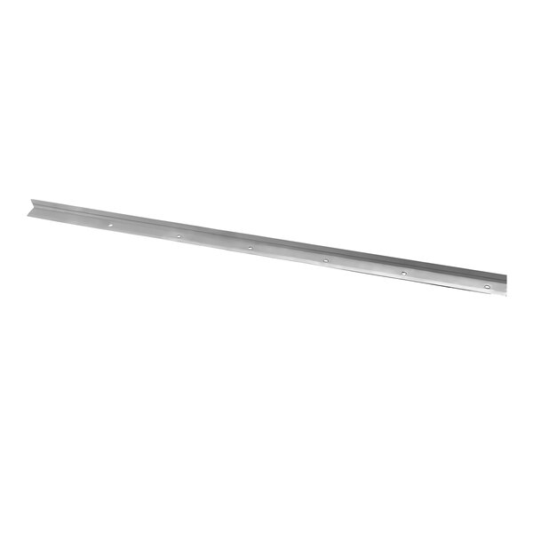 A long metal bar with screws.