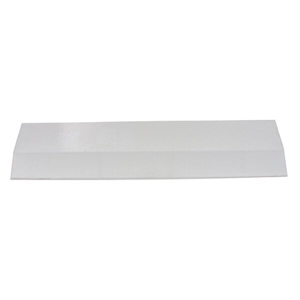 A white rectangular plastic panel with holes on a white background.