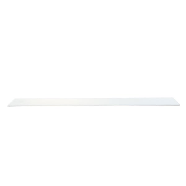 A white rectangular polyethylene cutting board with a white frame.